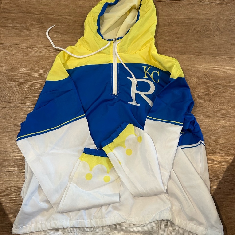 KC Blue and Yellow Windbreaker